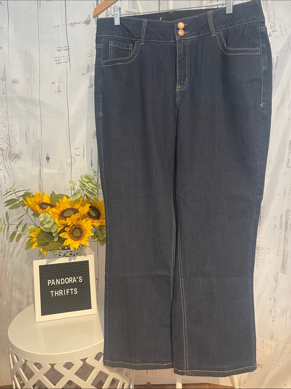 Lane Bryant Dark Wash Wide Leg Women's Jeans Size 16 Preowned